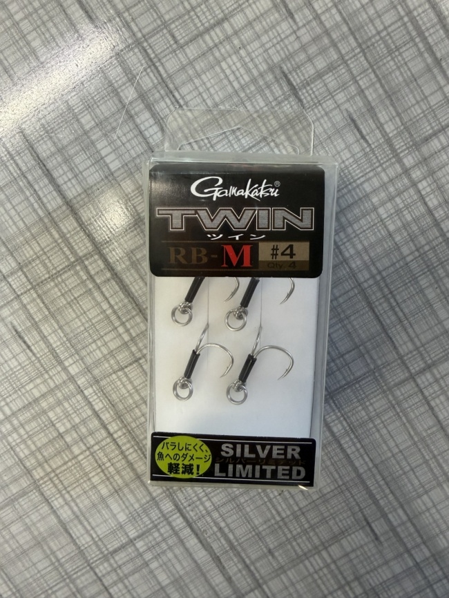 Крючки GAMAKATSU Twin RB-M Silver Limited #2 (4pcs) фото 1
